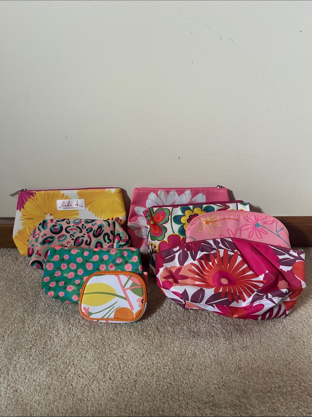Clinique Floral & Pink Mixed Cosmetic Bag Set